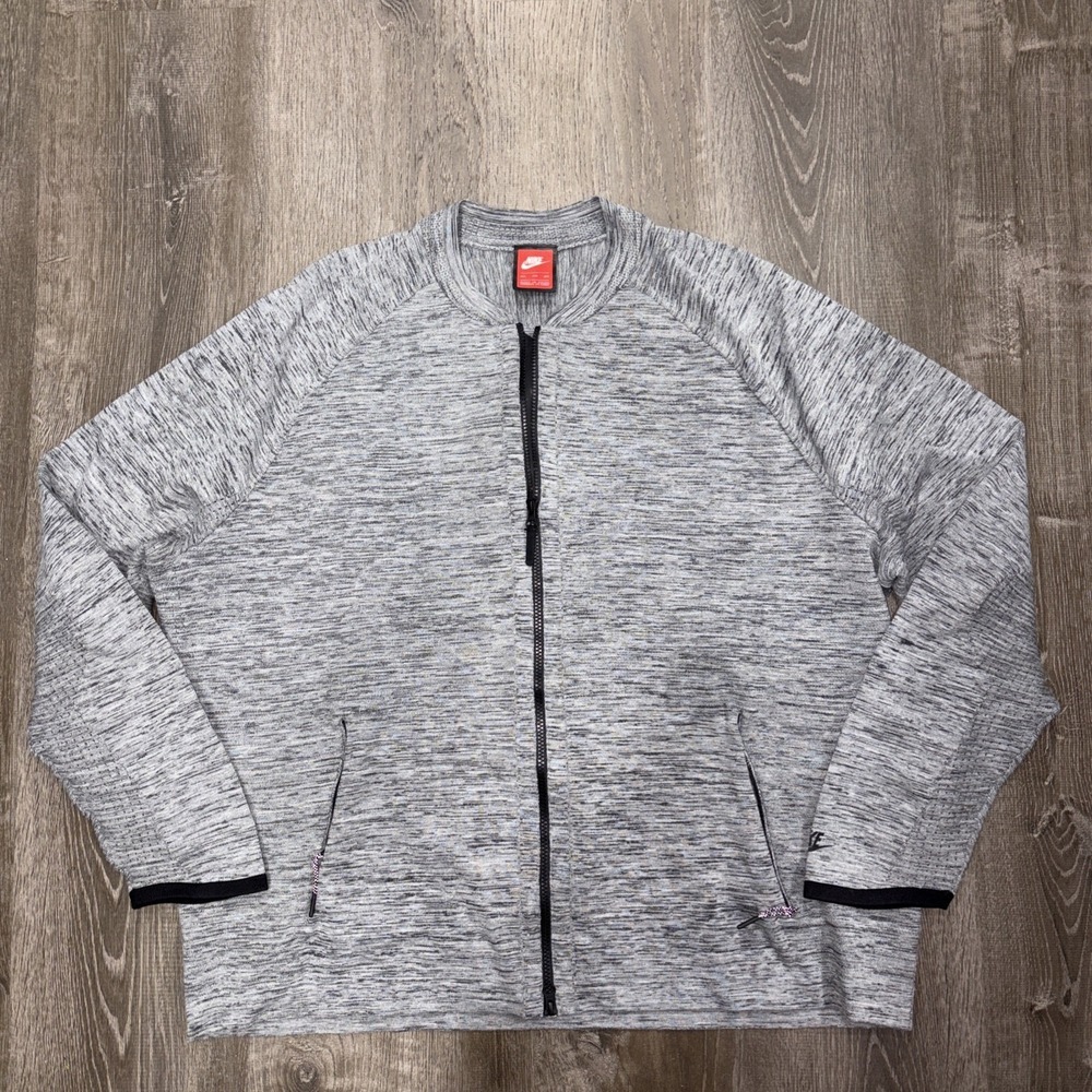 Nike Sportswear Tech Pack Knit Bomber Jacket Men's 3XL Full Zip Gray 832178